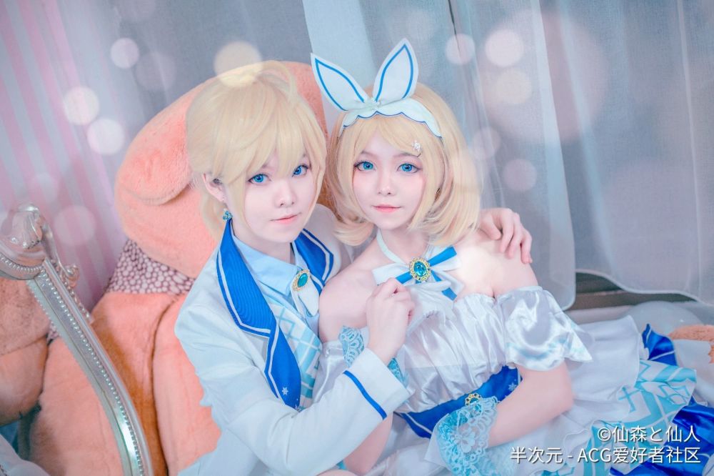 雪镜音 镜音双子 cos正片