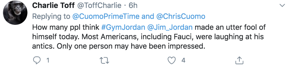 吉姆·乔丹|不爱戴口罩的美国议员疯狂追问，把福奇都整笑了