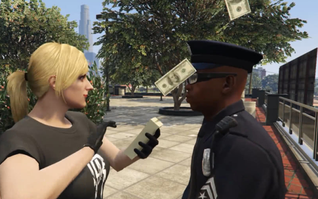 Gta5 炫富的最高方式 在警察面前撒钱 结局属实没想到 Gta5 警察 Gta