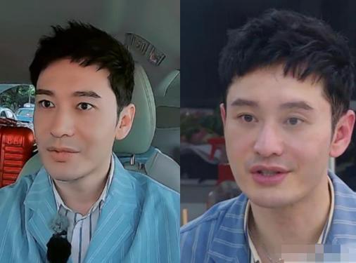 黄晓明|黄晓明素颜反差比过杨颖，剑眉消失、显露真实面貌，和朱之文撞脸