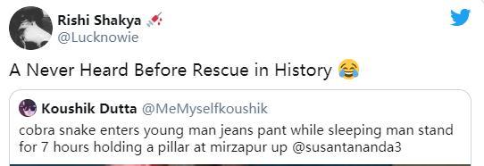 印度_社会|醒来发现蛇钻进裤筒 印度男子为防被咬一动不动站七个多小时