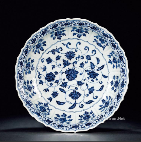 青花|青花缠枝莲纹盘