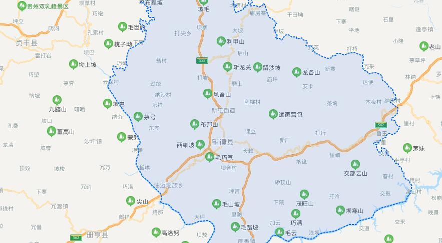 望谟县交通便利,境内有多条高速公路交汇,望安高速,罗望高速,紫望高速