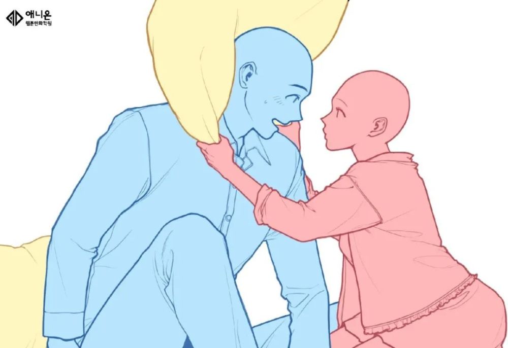 绘画素材狗粮来袭齁甜的情侣cp日常动作大全