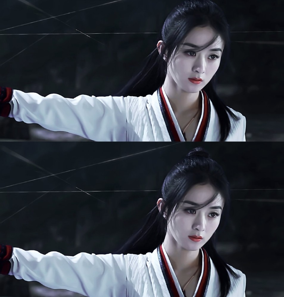 还有,赵丽颖在《有翡》预告片的最后一个镜头,在雪