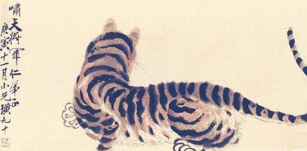 齐白石|齐白石画虎，只见尾巴不见头，题上这几个字，拍出了2800万，佩服