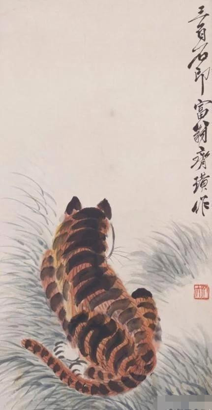 齐白石|齐白石画虎，只见尾巴不见头，题上这几个字，拍出了2800万，佩服