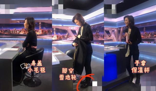 央视|央视主持李红罕晒花絮，大夏天穿雪地靴披毛毯？与台前模样大不同