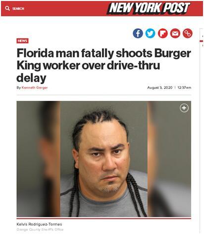 美国_社会|因朋友不满在快餐店内等待时间过长，美国男子枪杀一名汉堡王员工