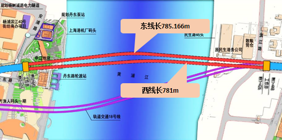 江浦路越江隧道平面图图片