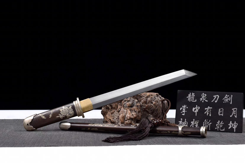 牡丹|全铜鞘小唐刀-银牡丹