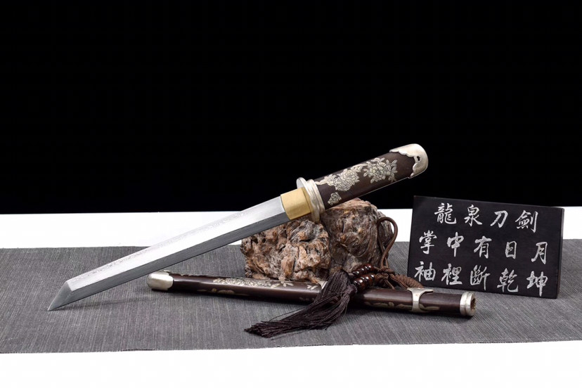 全铜鞘小唐刀-银牡丹