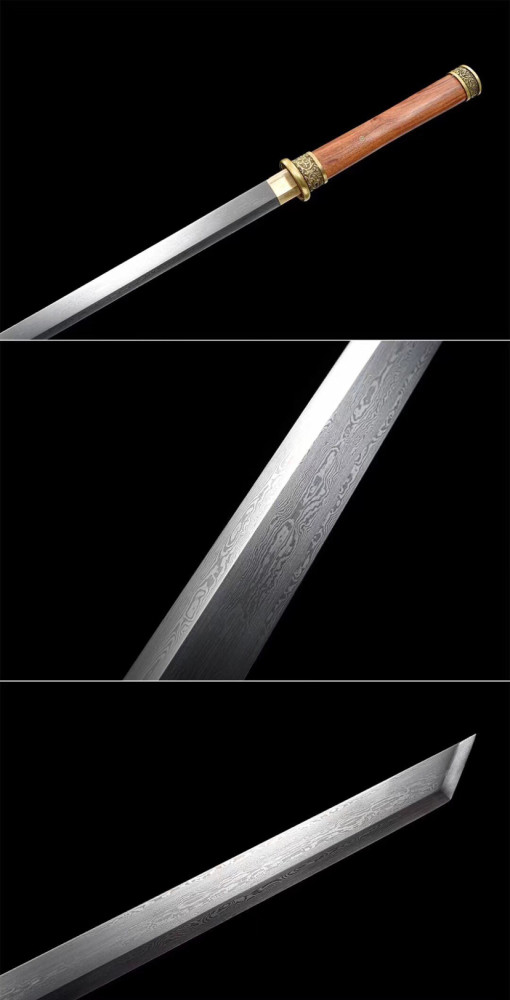 绝世武魂|唐橫刀-绝世武魂，手工锻造百炼折叠花纹钢斧刃研磨