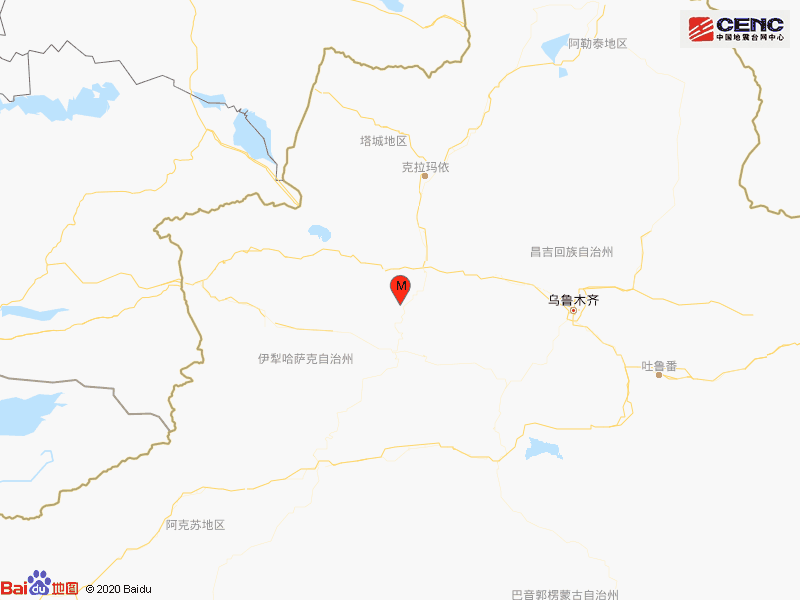 地震|新疆塔城地区乌苏市发生4.2级地震