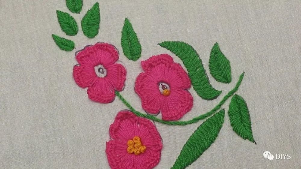 diy|“手工刺绣”简单又漂亮的装饰花朵！