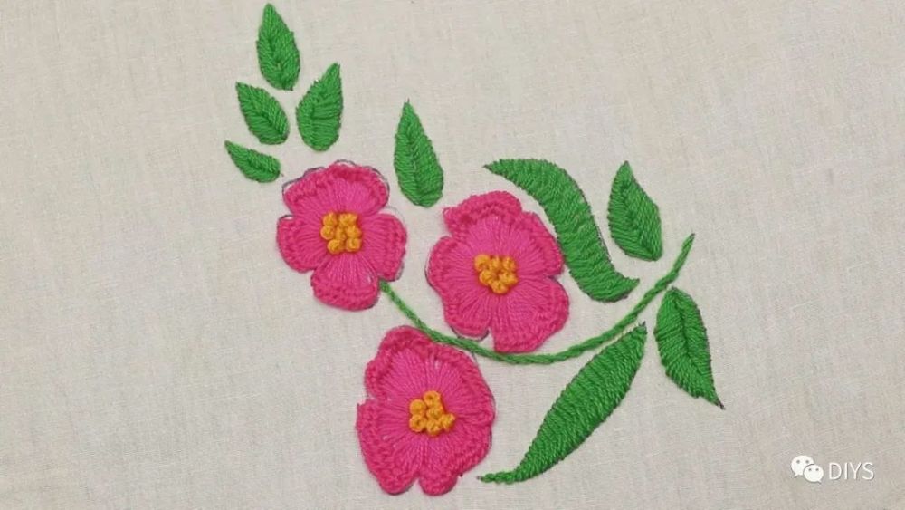diy|“手工刺绣”简单又漂亮的装饰花朵！
