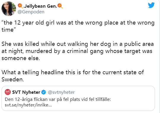 瑞典_社会|瑞典首都近郊发生帮派火拼 12岁遛狗女孩被流弹打死