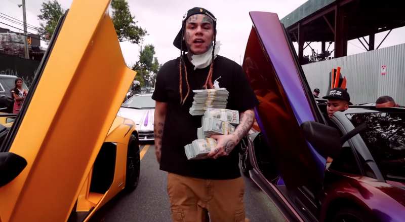 6ix9ine终于自由了疯狂炫富作死谁说我不敢出来