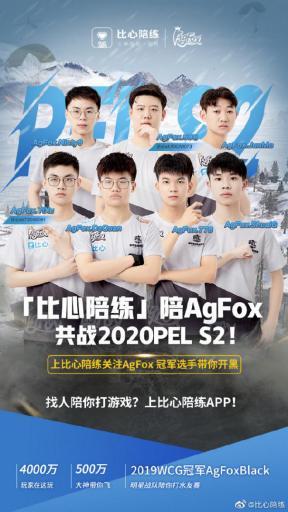 世界冠军也靠接单赚钱：和平精英PEL战队AgFoxBlack全员集结比心陪练