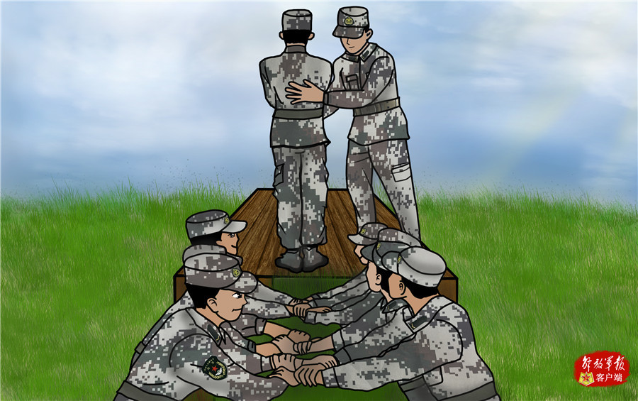 部队训练漫画图片