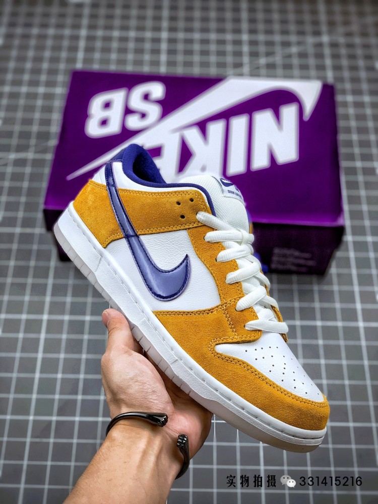 nikesbdunklowlaserorange湖人紫金配色