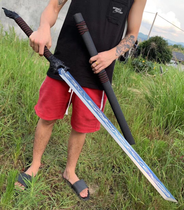 唐横刀电龙弹簧钢一体锻打