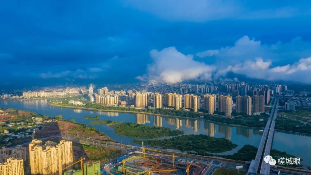 组图航拍河源中心城区日出云海,看到你家了吗?