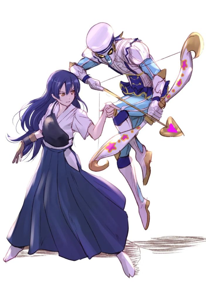 最早更新的角色同人图是园田海末,替身名"love arrow shoot",中文翻译