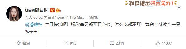 潘玮柏官宣后首过生日，陈妍希、杨丞琳和邓紫棋无惧压力送祝福（组图） - 7