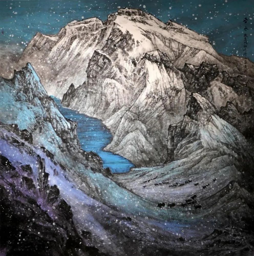 赵璟庚作品三,才情与思想交织,写尽苍茫气韵在他的画中,很少看到