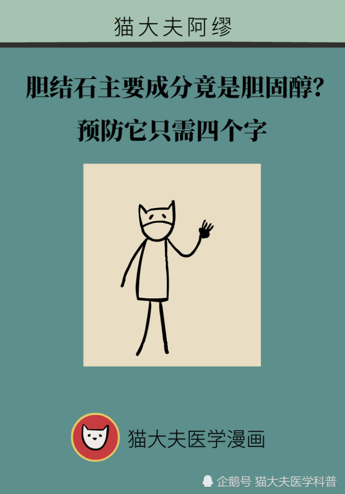 胆结石主要成分竟是胆固醇？预防它只需四个字_腾讯新闻