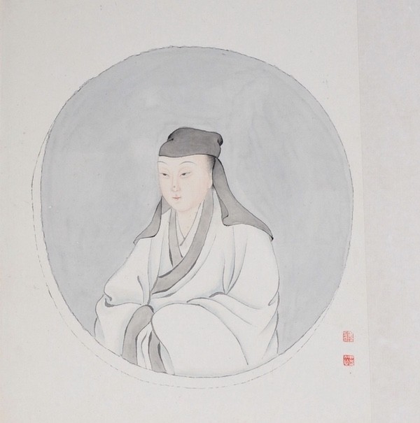 钱谦益书法与仲雪等唱和诗书法卷与柳如是小像