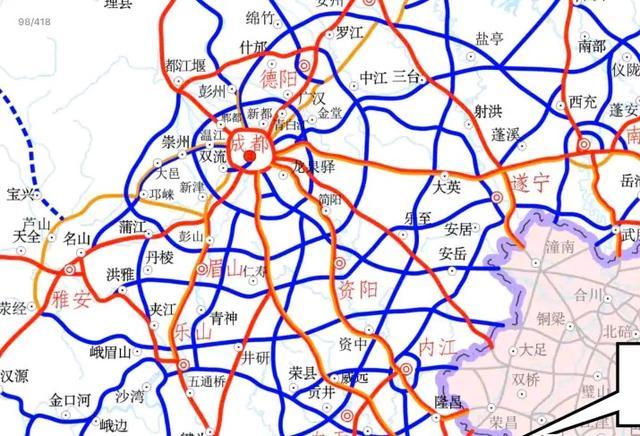 四川高速路网规划川东川南加密加密再加密