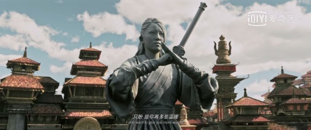 在王城西郊为她做了一个雕像,"金刚小妹"也永远活在《征途》的世界里
