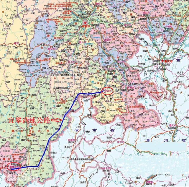 宜賓到攀枝花高速公路構建四川沿江快速大通道