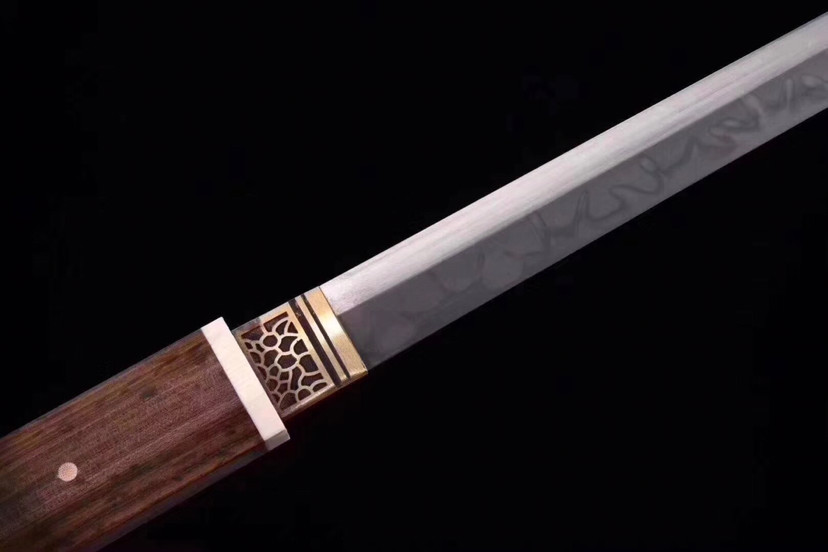 墨风|素装唐横刀-墨风2代，T10烧刃研磨灰工艺，黄檀木鞘