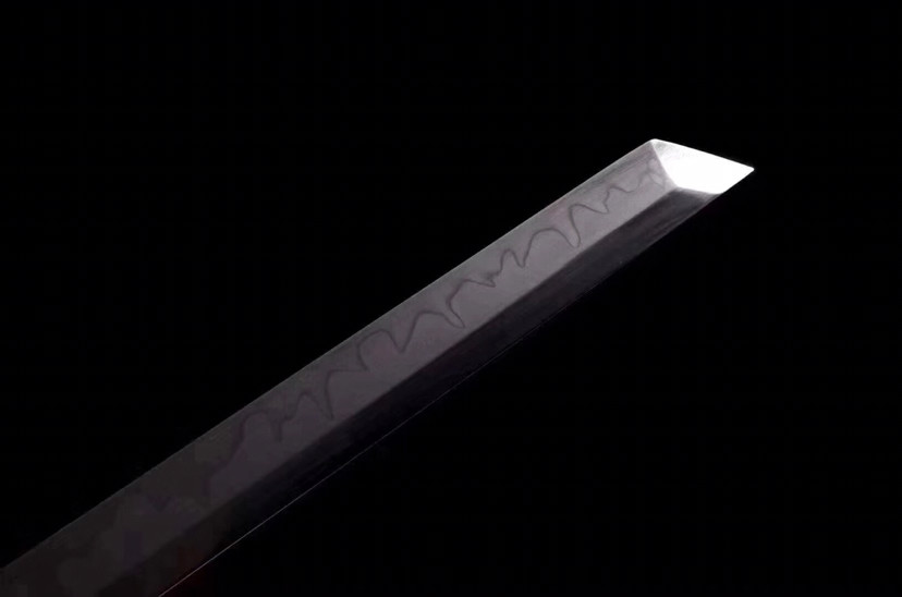 墨风|素装唐横刀-墨风2代，T10烧刃研磨灰工艺，黄檀木鞘