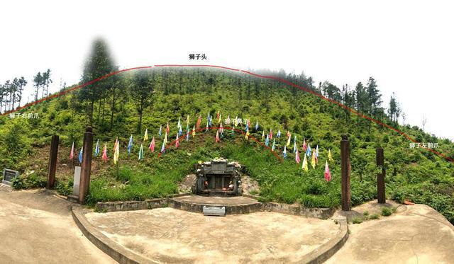 此墓背靠半圆形如椅状的青山,目前还有两条河流交汇,从风水学上讲这
