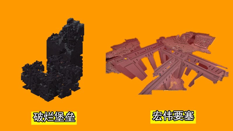 (一)堡垒遗迹破旧不堪,下界要塞宏伟壮观"堡垒遗迹"可谓是近期mc玩家