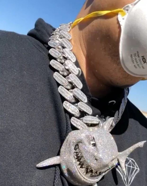 公鸭德雷克喜提大金链75克拉丘比特却没小9岁同行的鲨鱼豪奢