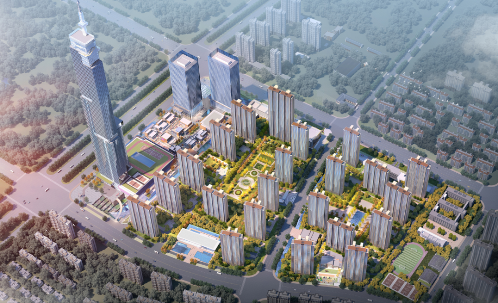 "日照中心"项目主体建筑"旭日塔"融入日照灯塔情结,并以规划建设大于