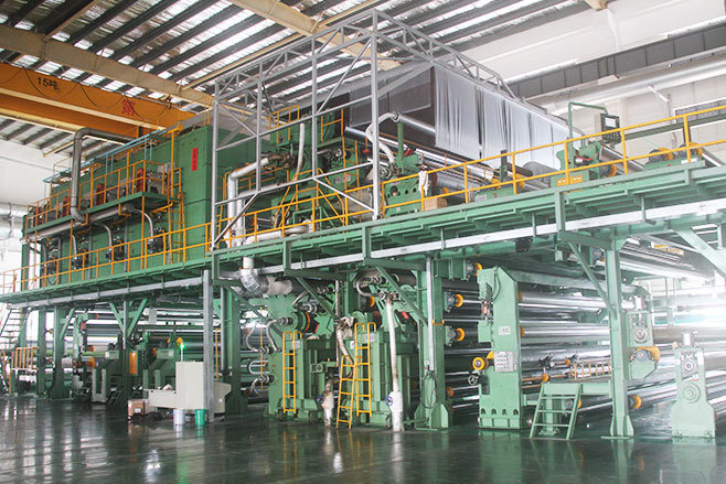 中山霖扬超宽幅7.2米压延贴合机组,生产更大更宽的pvc膜和夹网布