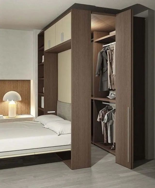 大卧室要这样设计,床头往后移70cm,瞬间多个衣帽间