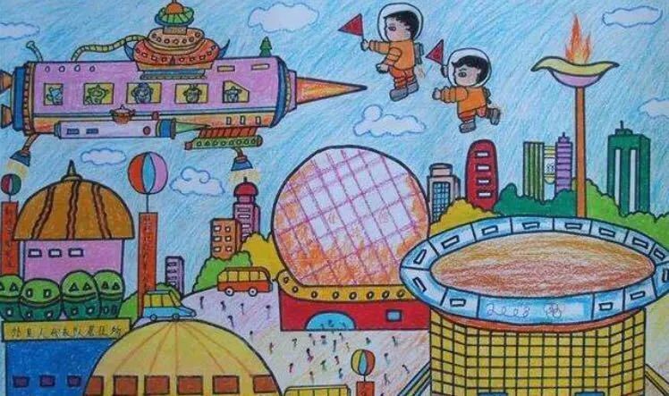 火行作者:郭艺彤作品:我心中的火星基地作者:关翔宇作品:火星上的生活