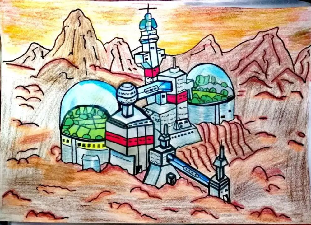 我的火星家园绘画图片