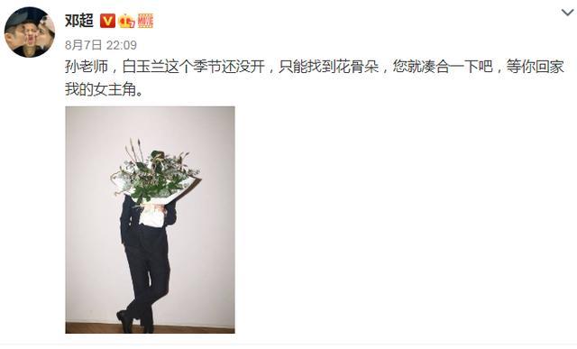 邓超送白玉兰花安慰孙俪-WordPress极简博客