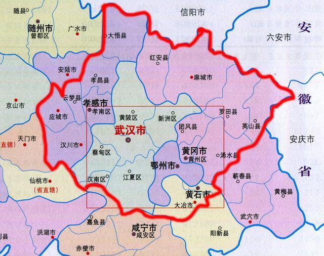 武汉行政区划设想:武汉直辖市方案