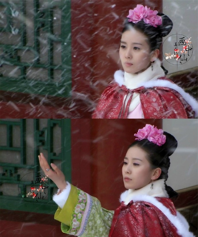 置身雪景的古装美人,刘诗诗倔强,杨幂活泼明朗!