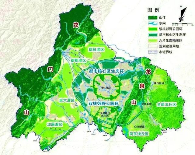 成都地形地貌丰富,市域内分布着山地,丘陵,平原,河流,湖库等,从最低