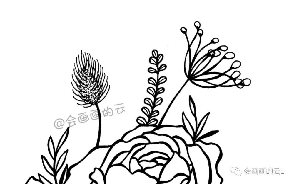 简笔画|零基础就可以画的简笔画，教你用一支笔如何画花束